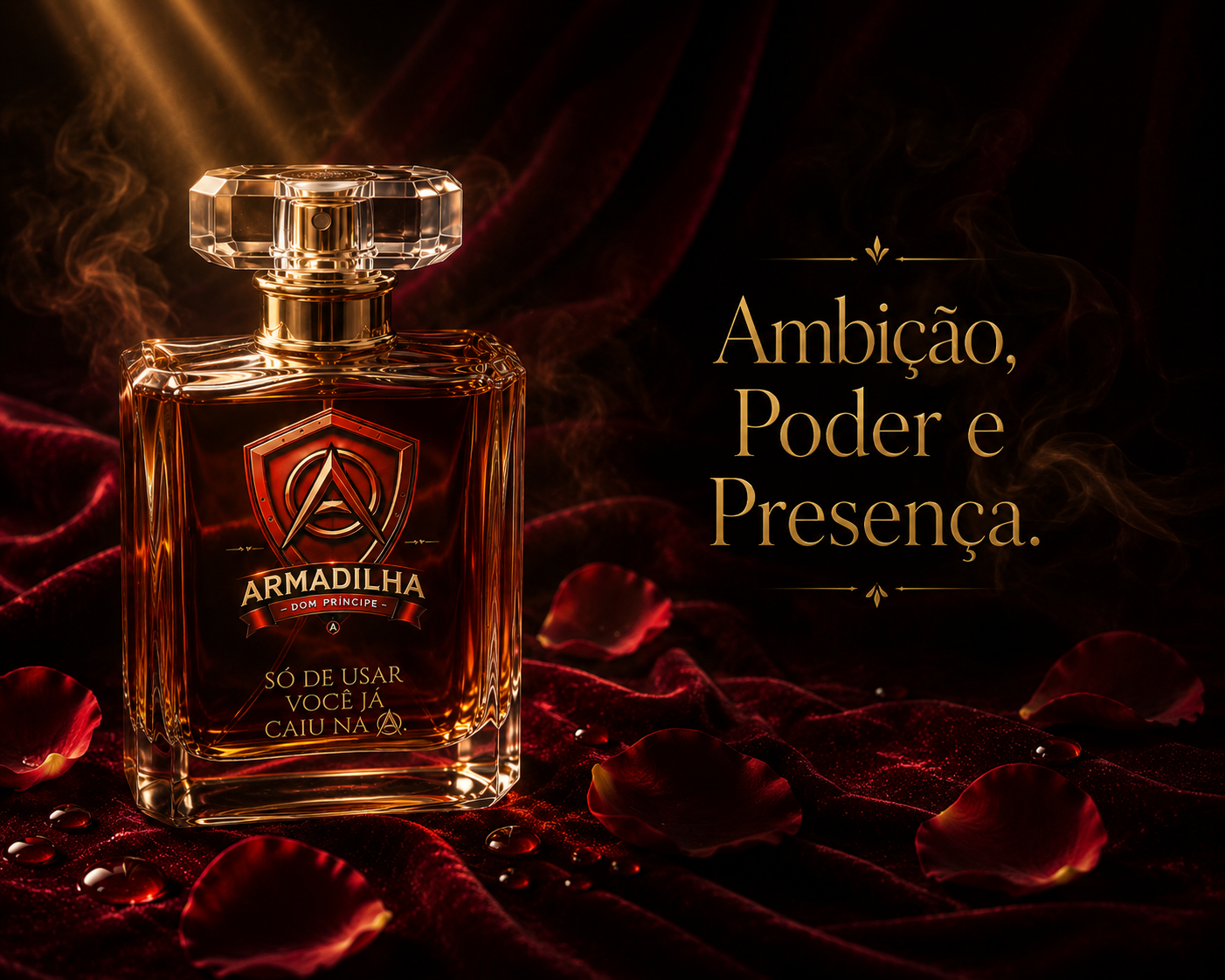 Perfume Armadilha® com a mensagem Ambição, Poder e Presença